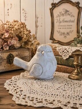 Hobby Lobby Faux Carved Wood Bird Figurine • Cottagecore Rustic Decor